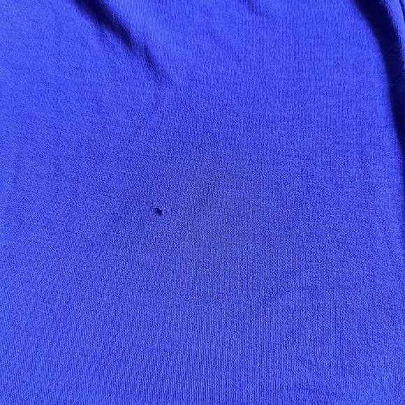 BCBG Max Azria Persian Blue Purple Ruffle Neck Knit Dress Y2k 2000s Medium - Picture 9 of 12